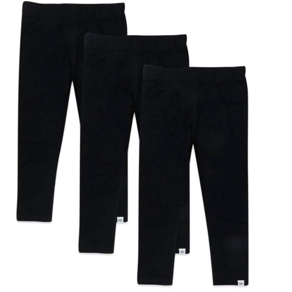 NWT 100% Organic Cotton Kids Black Leggings - 3 Pack Size 24 Months